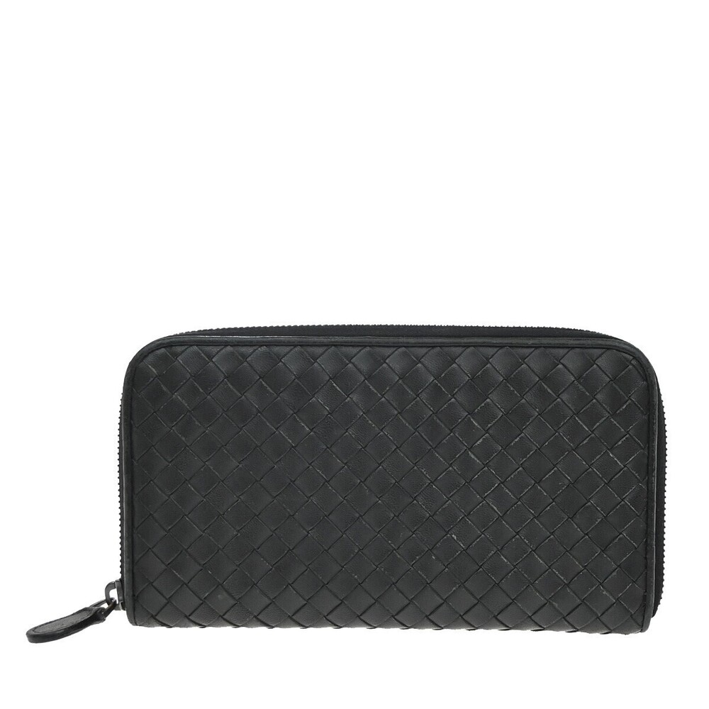 Bottega Veneta Intrecciato Long Zip Leather